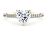 1477 Vintage Yellow Gold 18k Heart Engagement Ring