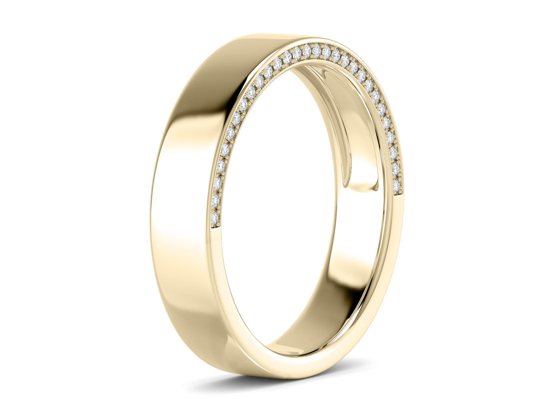 Alexander Yellow Gold 18k Lab Grown Wedding Band