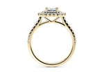 Berkeley Halo Yellow Gold 18k Emerald Engagement Ring