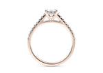 1477 Vintage Rose Gold 18k Emerald Engagement Ring