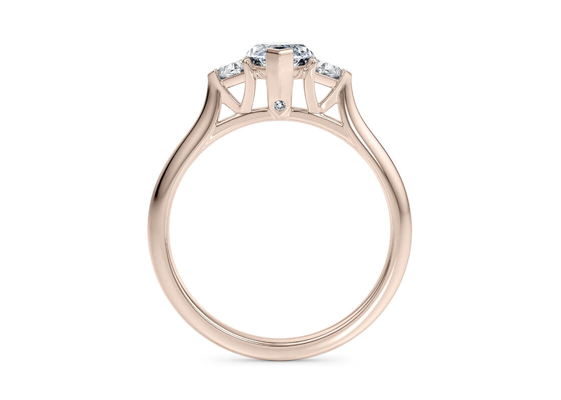Paris Trilogy Rose Gold 18k Marquise Engagement Ring