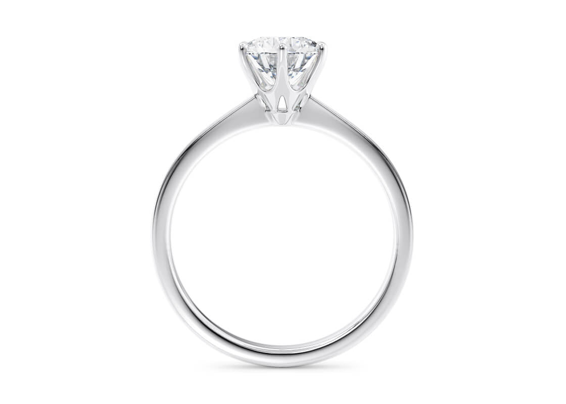 Grace Solitaire Platinum Round Engagement Ring