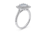 Berkeley Halo Platinum Asscher Engagement Ring