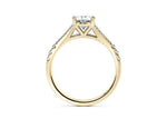 Oxford Diamond Band Yellow Gold 18k Oval Engagement Ring