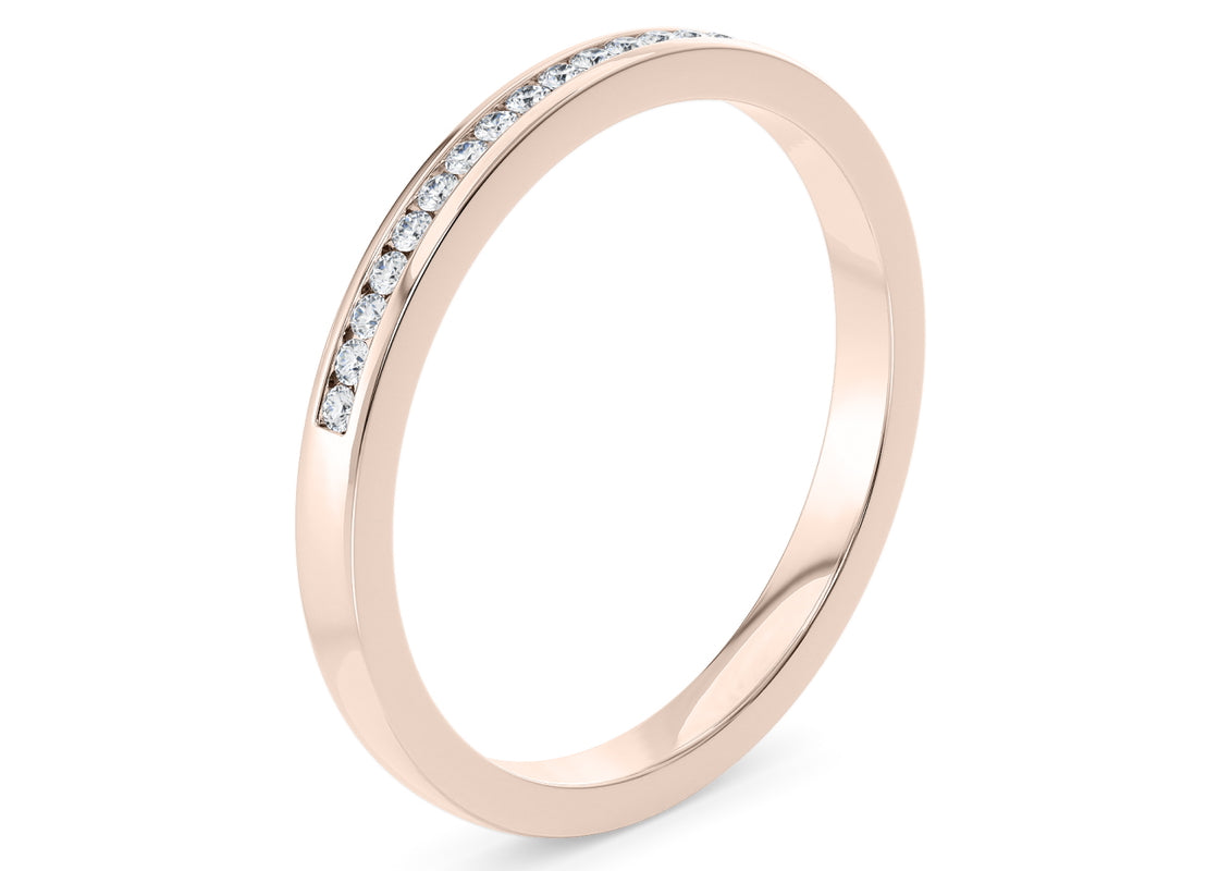 Adarna Rose Gold 18k Half Set Eternity Ring