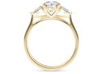 Barcelona Trilogy Yellow Gold 18k Round Engagement Ring