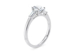 Alexandria Trilogy Platinum Oval Engagement Ring