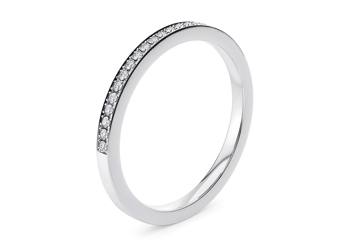 Paragon White Gold 18k Half Set Eternity Ring