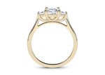 Roma Trilogy Yellow Gold 18k Radiant Engagement Ring