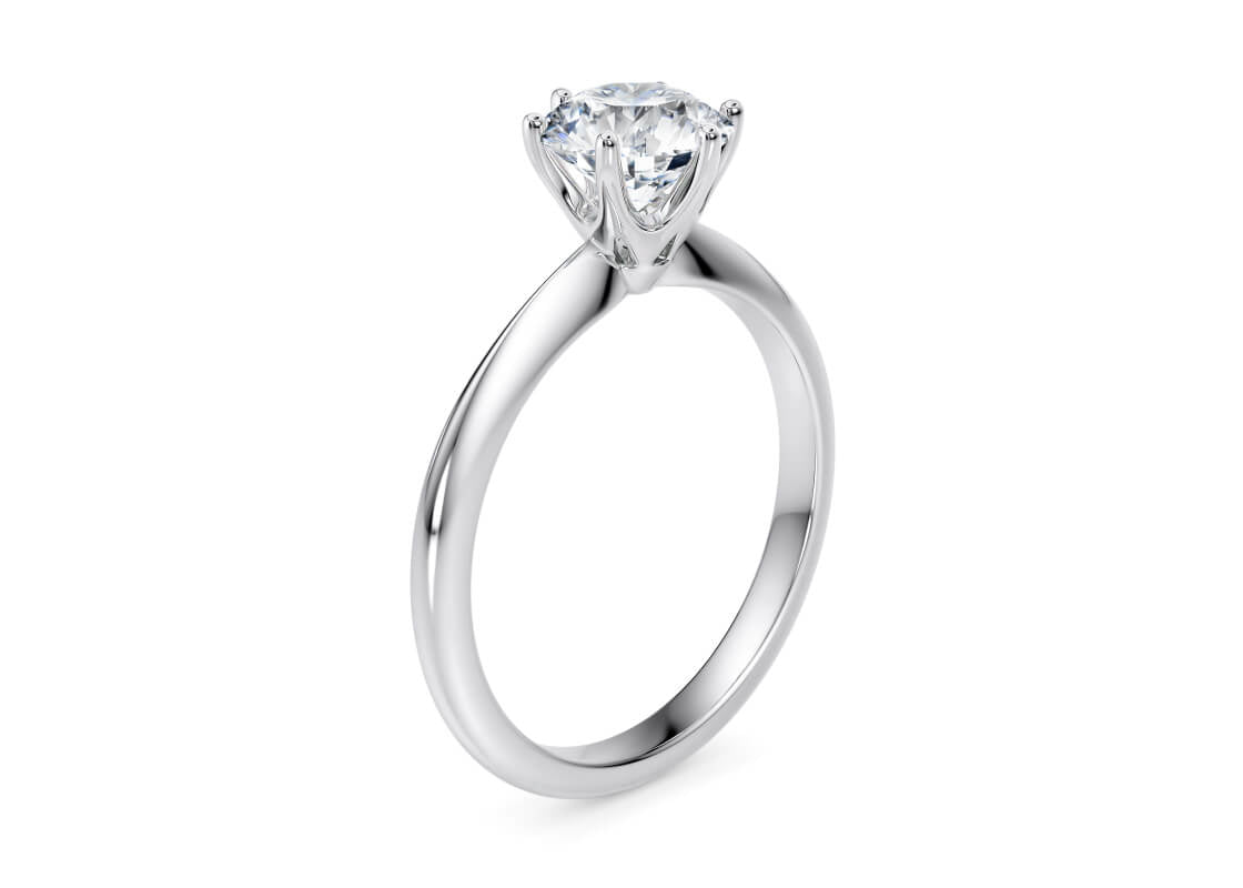 Allure Solitaire Platinum Round Engagement Ring