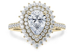Berkeley Halo Yellow Gold 18k Pear Engagement Ring