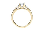 Alexandria Trilogy Yellow Gold 18k Emerald Engagement Ring