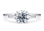 Alexandria Trilogy Platinum Round Engagement Ring