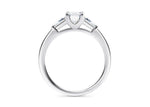 Alexandria Trilogy Platinum Emerald Engagement Ring