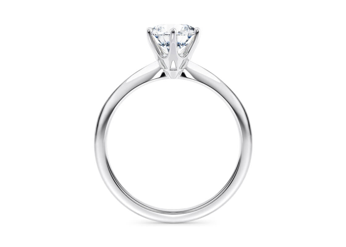 Allure Solitaire Platinum Round Engagement Ring