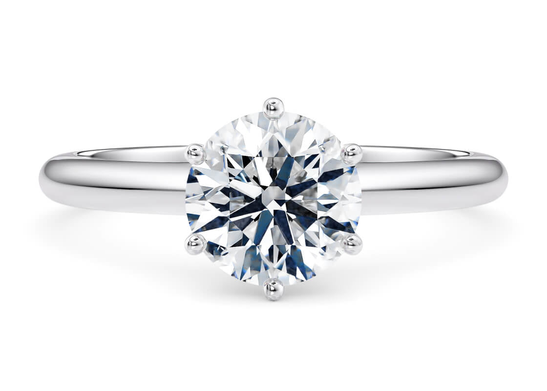 Allure Solitaire Platinum Round Engagement Ring