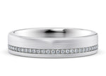 Andreas Brushed  White Gold 18k Lab Grown Wedding Band