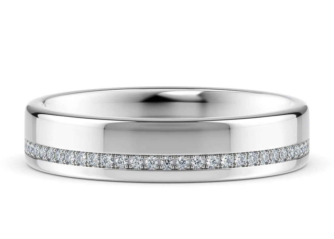 Andreas White Gold 18k Lab Grown Wedding Band