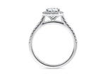 Aphrodite Halo Platinum Oval Engagement Ring