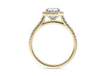 Aphrodite Halo Yellow Gold 18k Oval Engagement Ring
