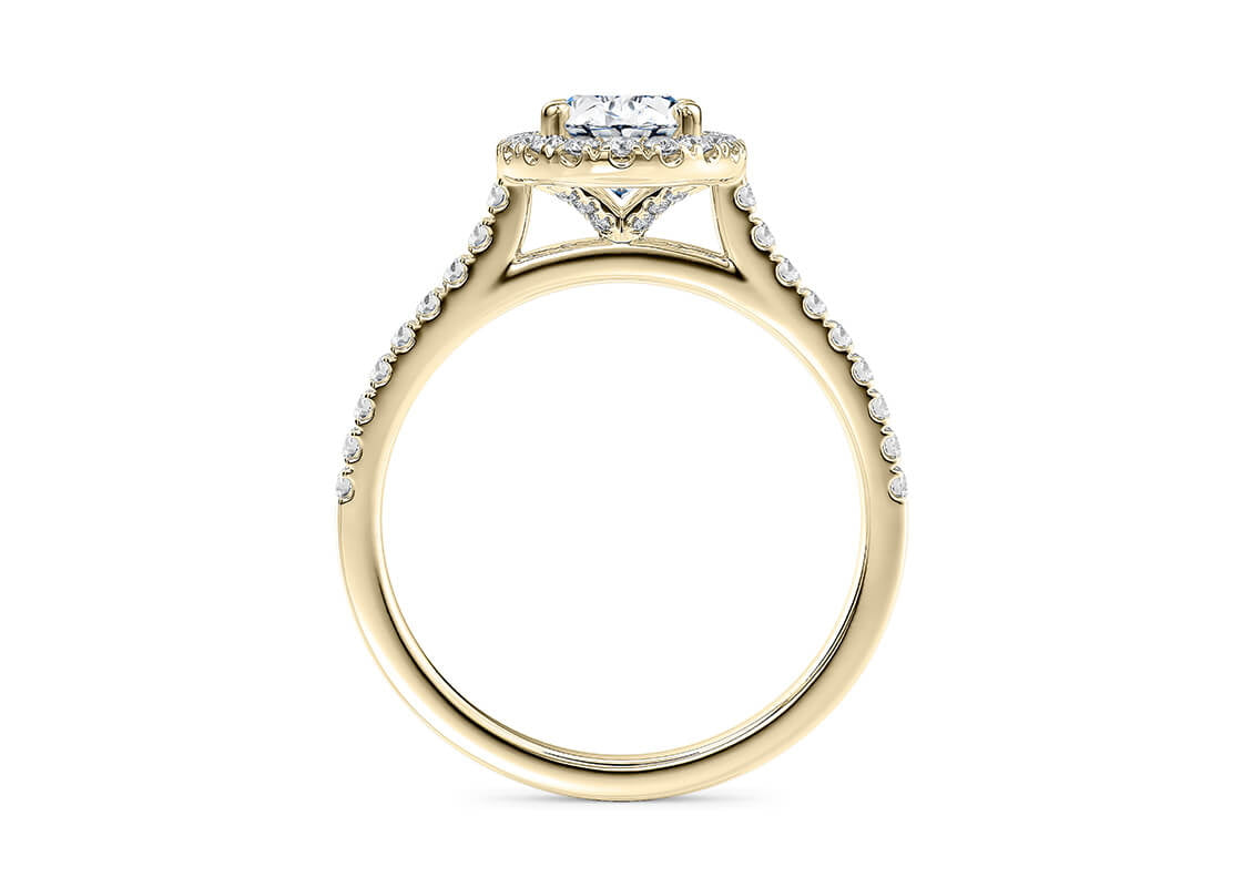 Aphrodite Halo Yellow Gold 18k Oval Engagement Ring