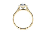 Aphrodite Halo Yellow Gold 18k Radiant Engagement Ring