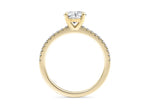 Aria Diamond Band Yellow Gold 18k Round Engagement Ring