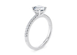 Aria Diamond Band White Gold 18k Round Engagement Ring
