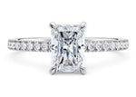 Aria Diamond Band Platinum Radiant Engagement Ring