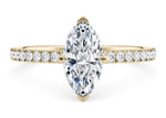 Aria Diamond Band Yellow Gold 18k Marquise Engagement Ring