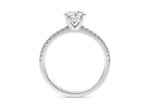 Aria Diamond Band Platinum Round Engagement Ring