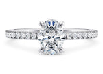 Aria Diamond Band White Gold 18k Oval Engagement Ring