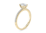 Aria Diamond Band Yellow Gold 18k Oval Engagement Ring