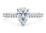 Aria Diamond Band White Gold 18k Pear Engagement Ring