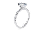 Aria Diamond Band White Gold 18k Emerald Engagement Ring