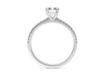 Aria Diamond Band White Gold 18k Radiant Engagement Ring