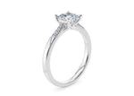 Thea Diamond Band Platinum Princess Engagement Ring