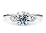 Valencia Trilogy Platinum Round Engagement Ring