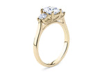 Roma Trilogy Yellow Gold 18k Oval Engagement Ring