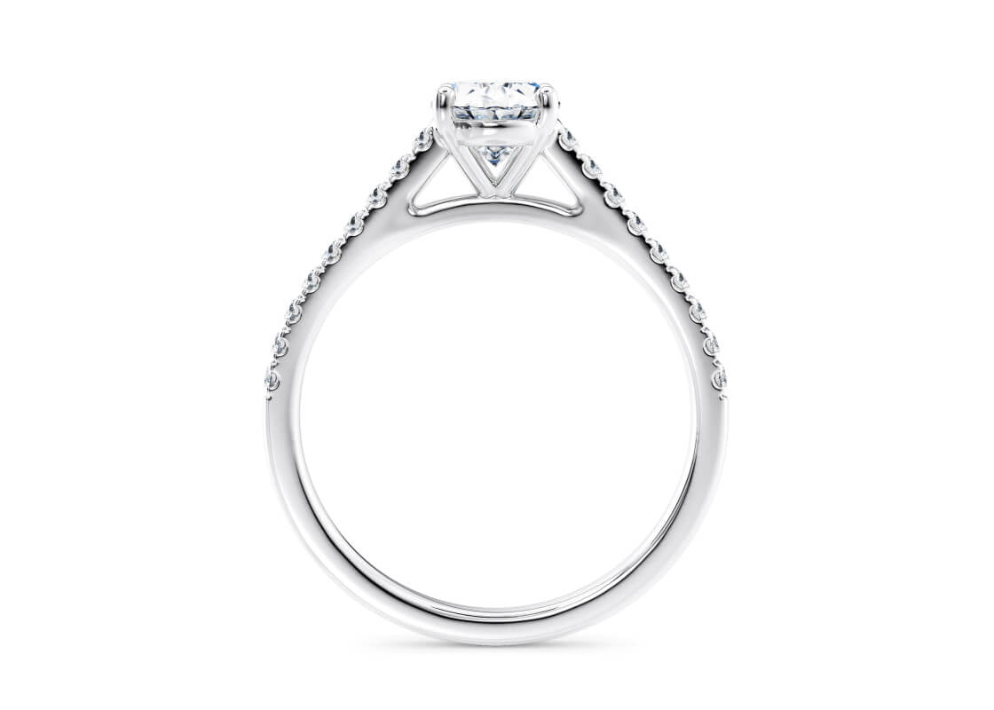 1477 Vintage Platinum Oval Engagement Ring