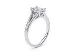 Oxford Diamond Band Platinum Radiant Engagement Ring