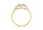 Hampstead Halo Yellow Gold 18k Princess Engagement Ring
