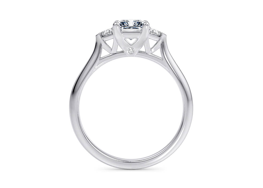 Paris Trilogy Platinum Radiant Engagement Ring