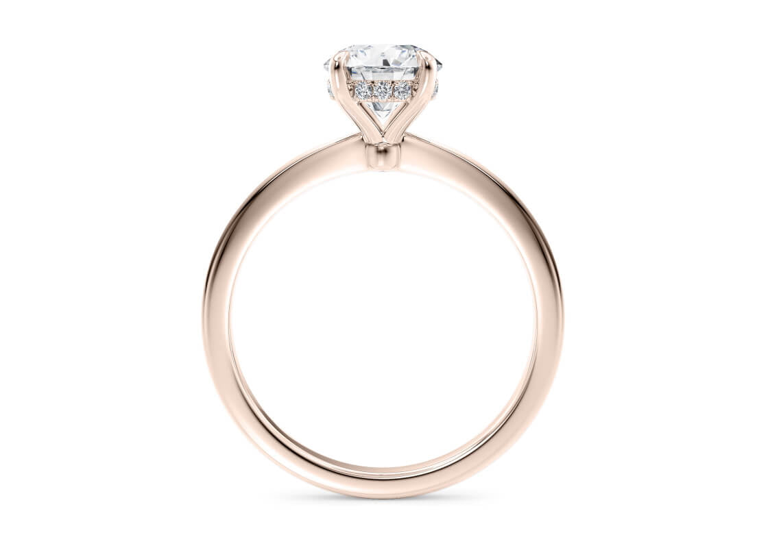 Starlight Solitaire Rose Gold 18k Round Engagement Ring