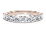 Regent Asscher Half Set Rose Gold 18k Natural Eternity Ring
