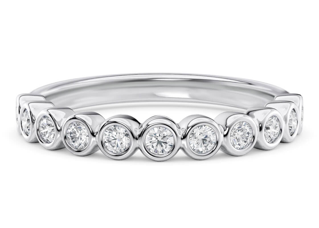 Tea Petite Eternity White Gold 18k Full Set Natural Eternity Ring