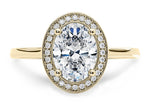 Minerva Halo Yellow Gold 18k Oval Engagement Ring
