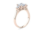 Barcelona Trilogy Rose Gold 18k Princess Engagement Ring