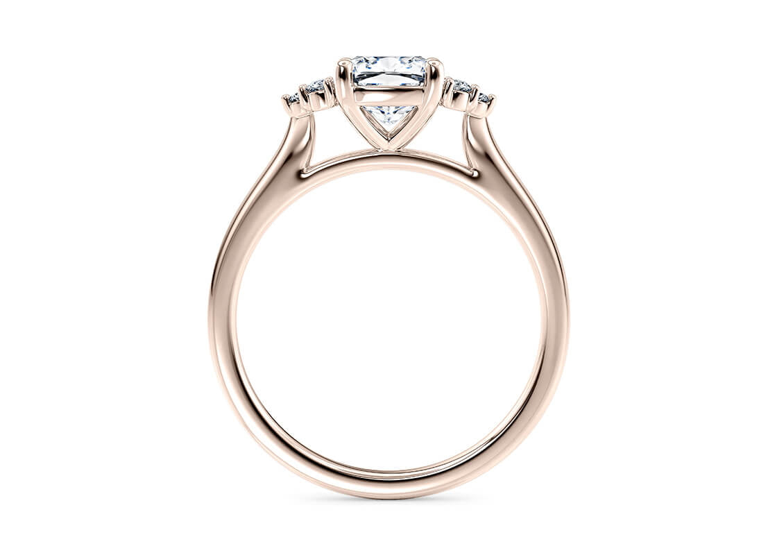 Rosa Vintage Rose Gold 18k Cushion Engagement Ring