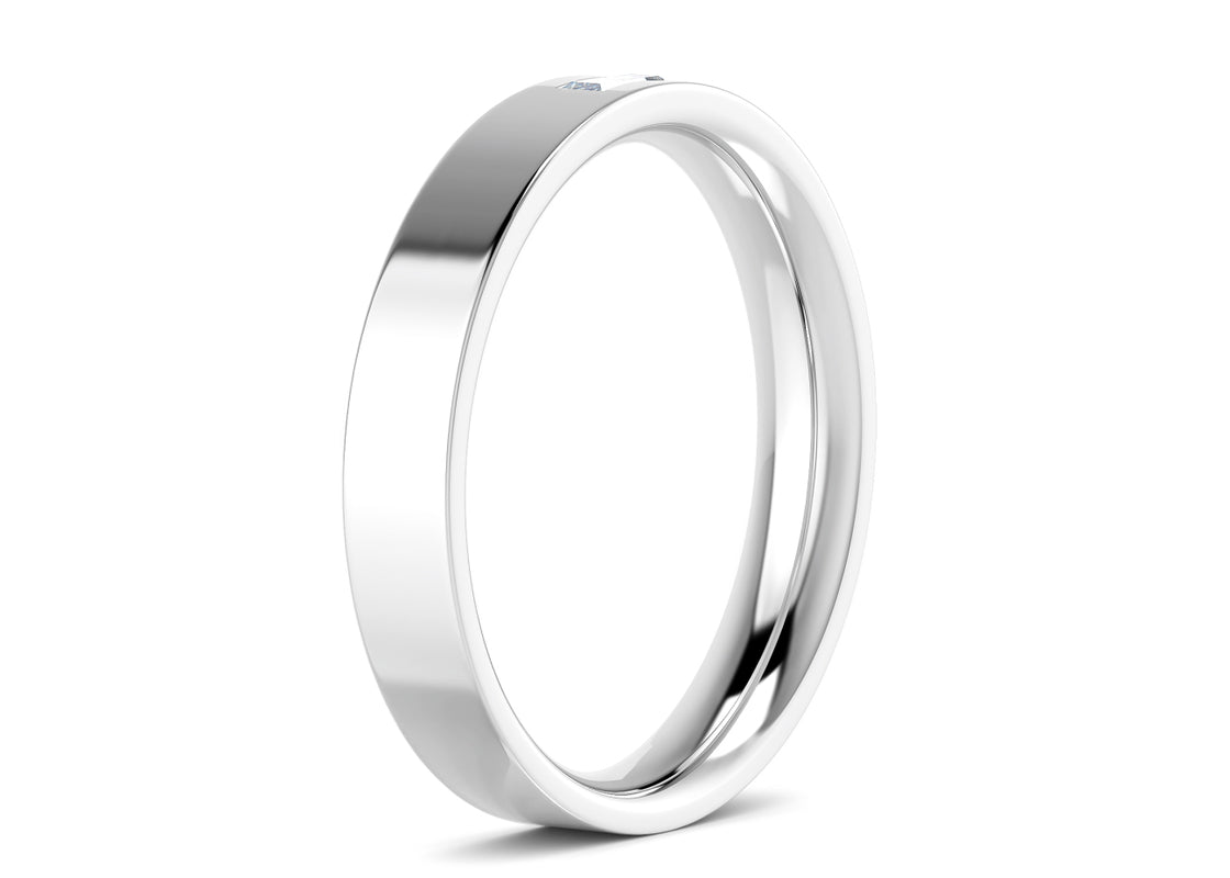 Marcus White Gold 18k Lab Grown Wedding Band